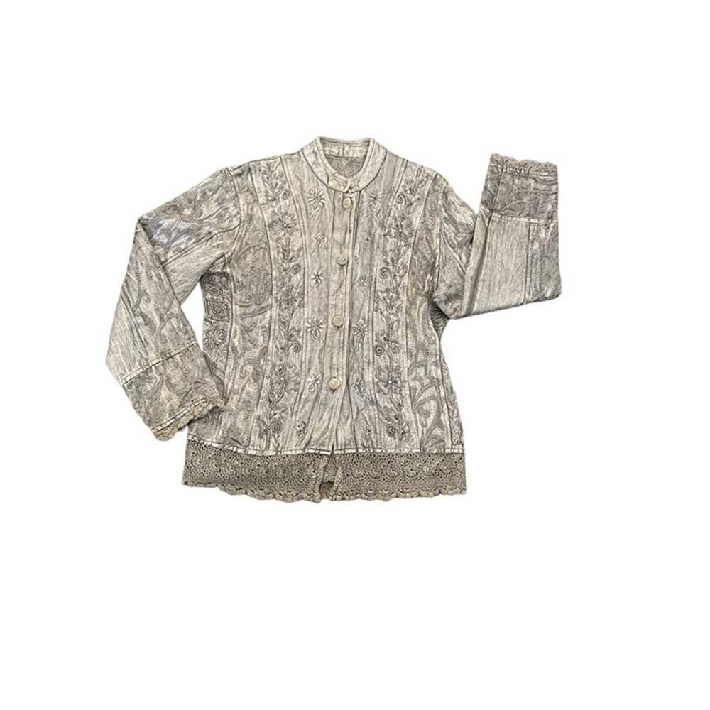 VINTAGE Y2K FLASHBACK WOMEN'S METALLIC EMBROIDERE… - image 1