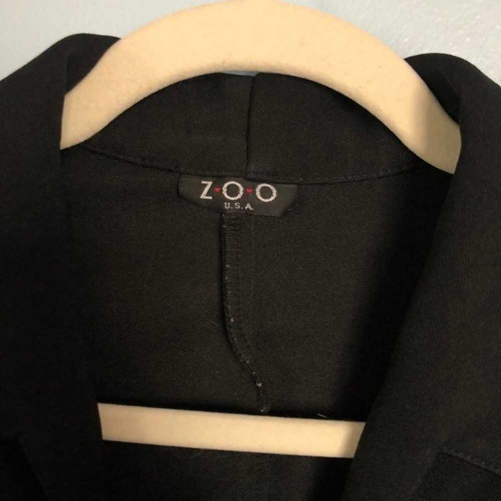 Vintage ZOO USA Black Crop Button Up Top - image 6