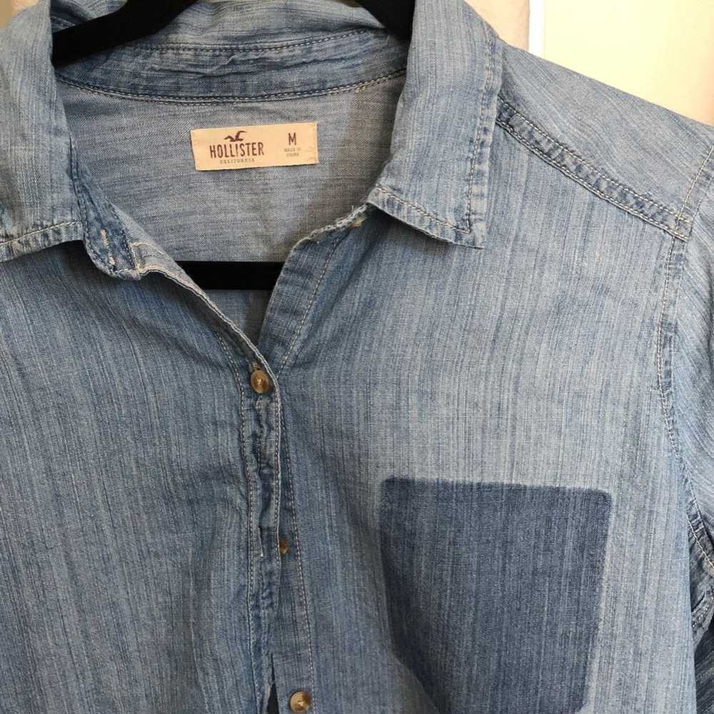 Denim Look Button Up - image 2