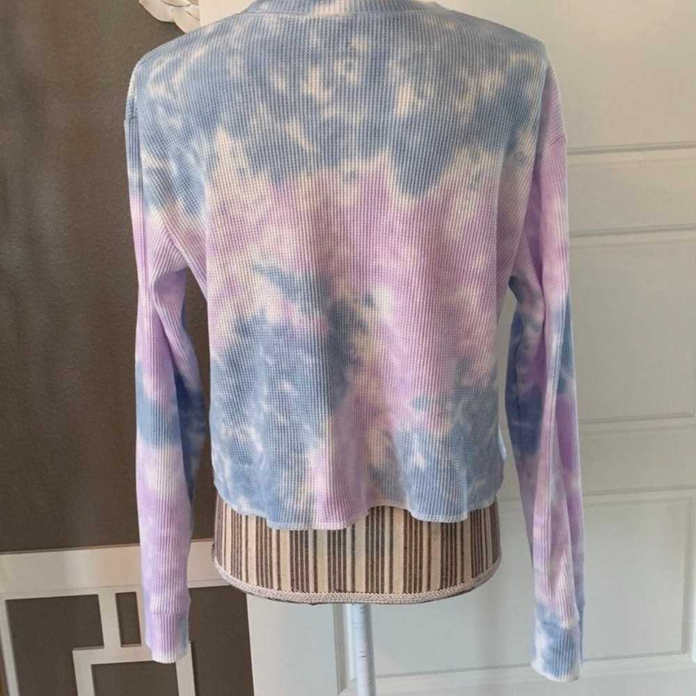 Wild Fable Waffle Knit Tie Dye Thermal Top (Blue … - image 4