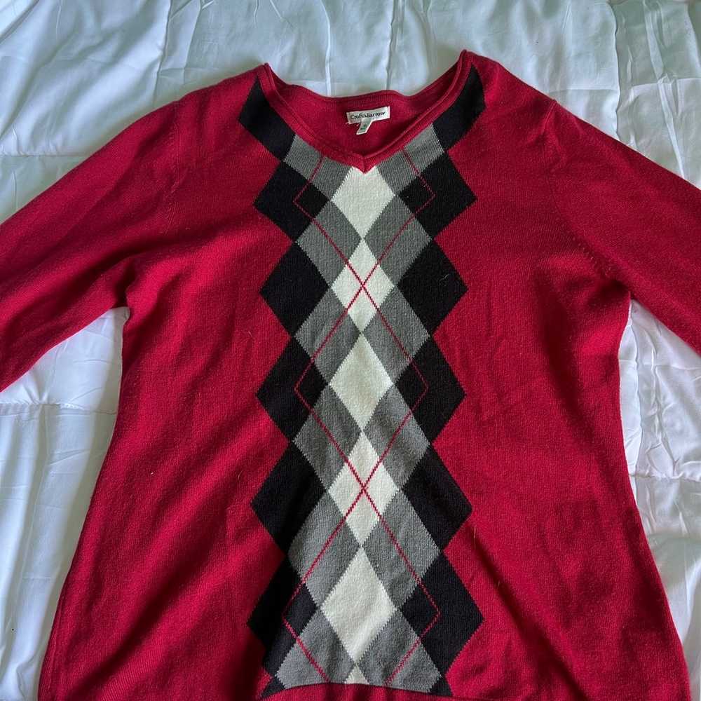 cute little vintage argyle sweater - image 1