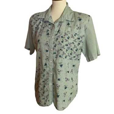 Vintage 90s floral oversized shirt - image 1