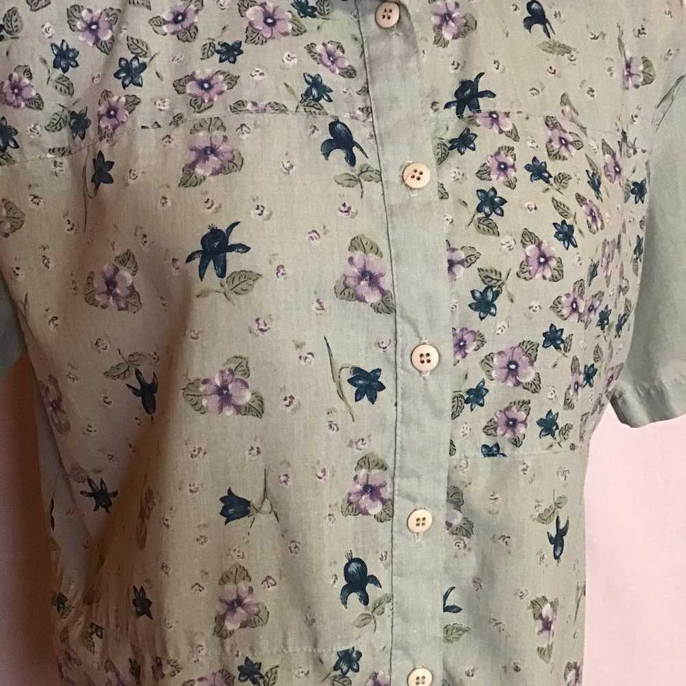 Vintage 90s floral oversized shirt - image 2