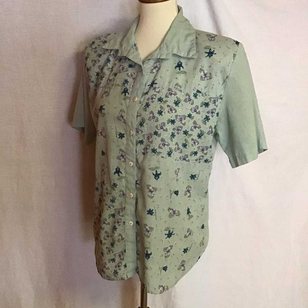 Vintage 90s floral oversized shirt - image 5