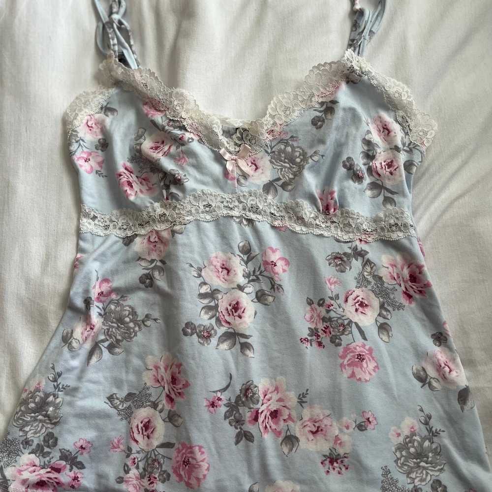 Y2k vintage medium Laura Ashley floral lacey tank top - Gem