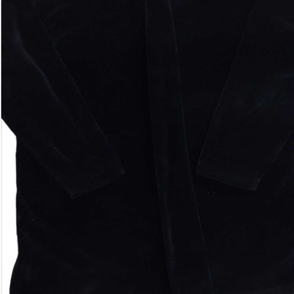 Anne Klein Black Velvet Button Down Long Sleeve T… - image 2