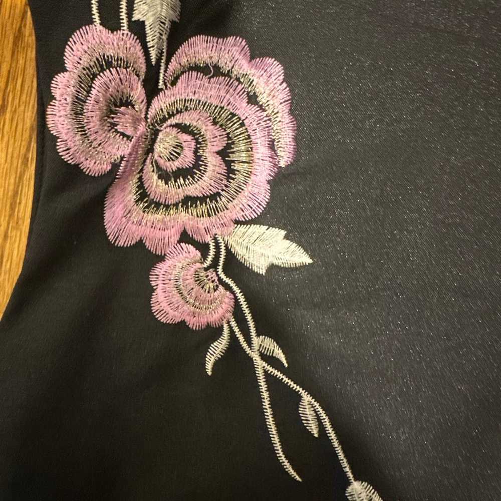 Vintage floral embroidery top - image 3