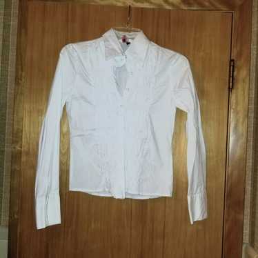 Friends vintage button down white shirt - image 1