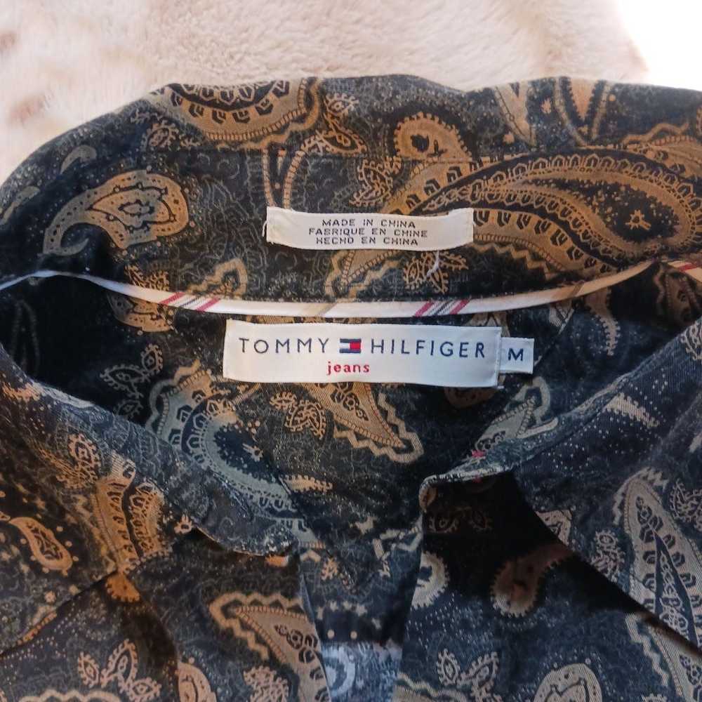 VTG Tommy Hilfiger Paisely Print Dress Shirt Size… - image 3