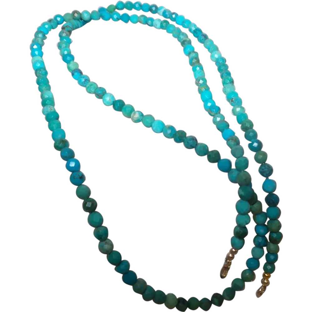 Turquoise Necklace with Sterling Silver - image 1