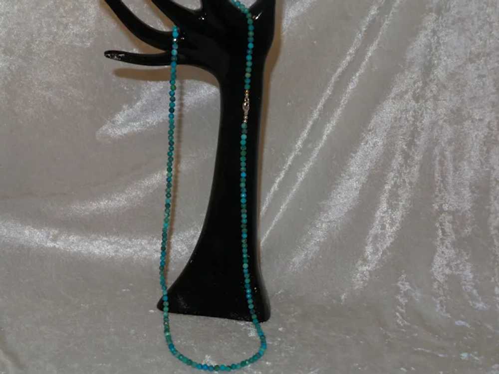 Turquoise Necklace with Sterling Silver - image 2