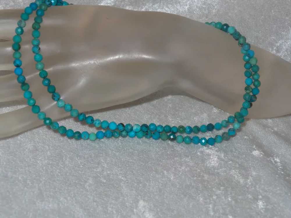 Turquoise Necklace with Sterling Silver - image 3