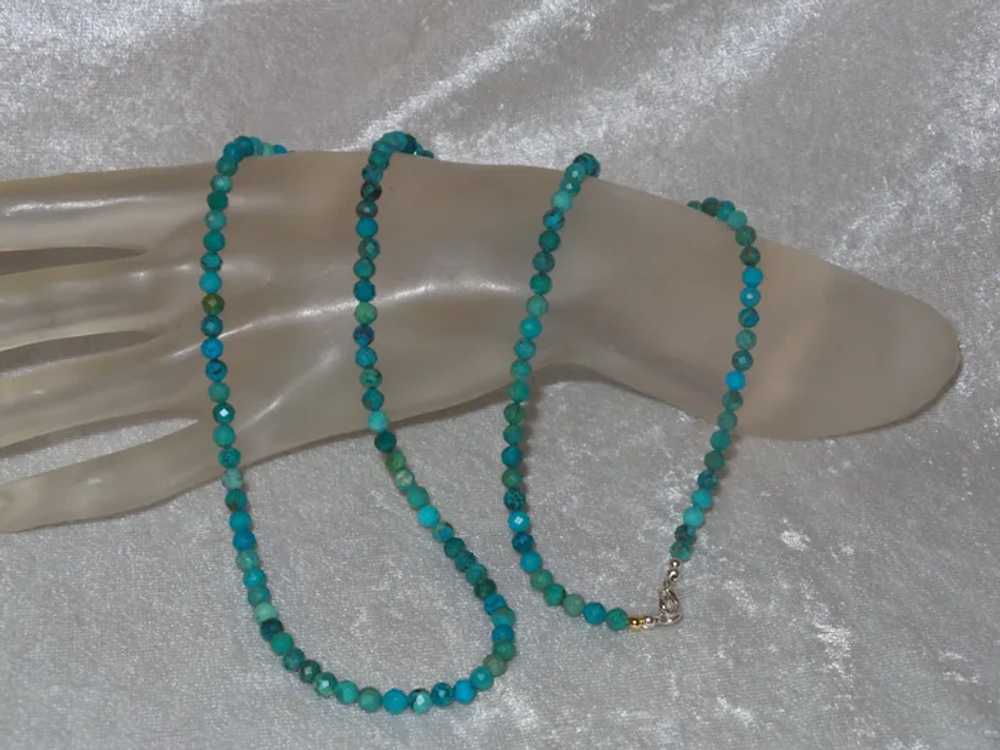 Turquoise Necklace with Sterling Silver - image 7
