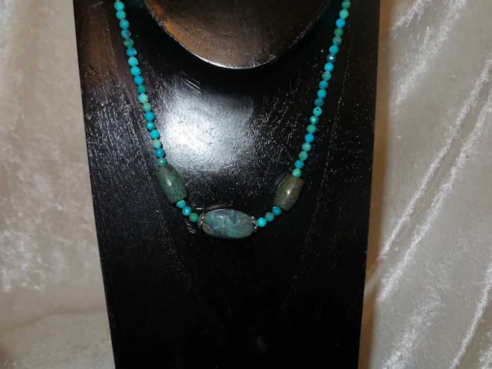 Necklace with a Mixture of Hubei and Arizona Turq… - image 12