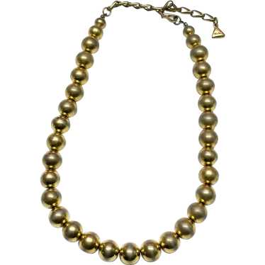 Vintage Liz Claiborne LCI Gold Bead Necklace