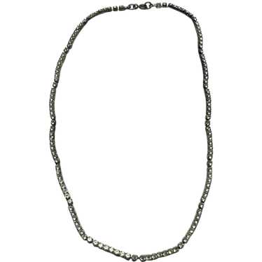 Vintage rhinestone chain necklace - image 1