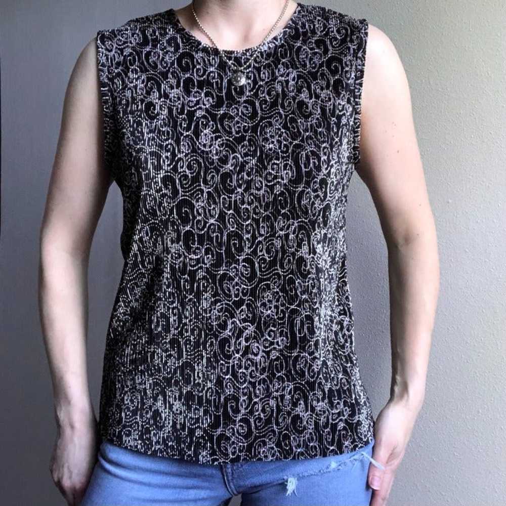 Vintage pleated floral pattern tank - image 3