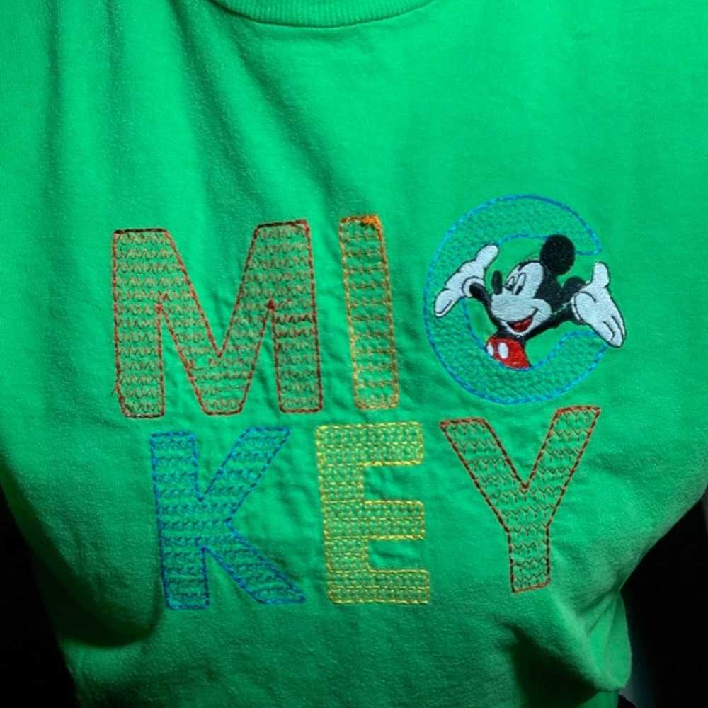 Vintage Embroidered Disney Mickey Shirt - image 2