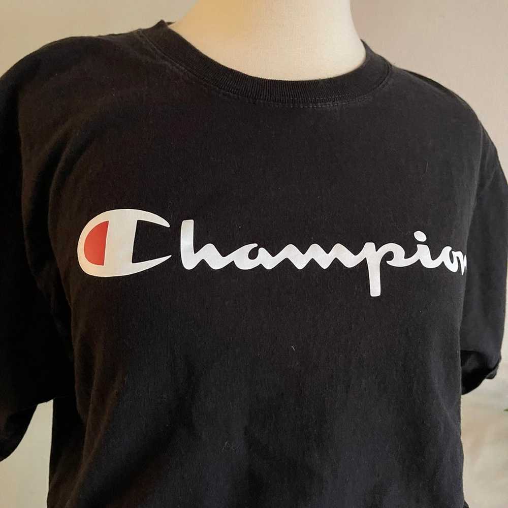 Vintage champion logo crop top womens - image 3