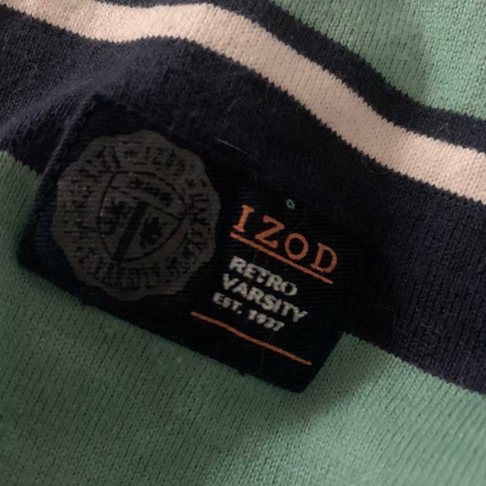 Vintage IZOD Retro Varsity Long Sleeve Striped Po… - image 7