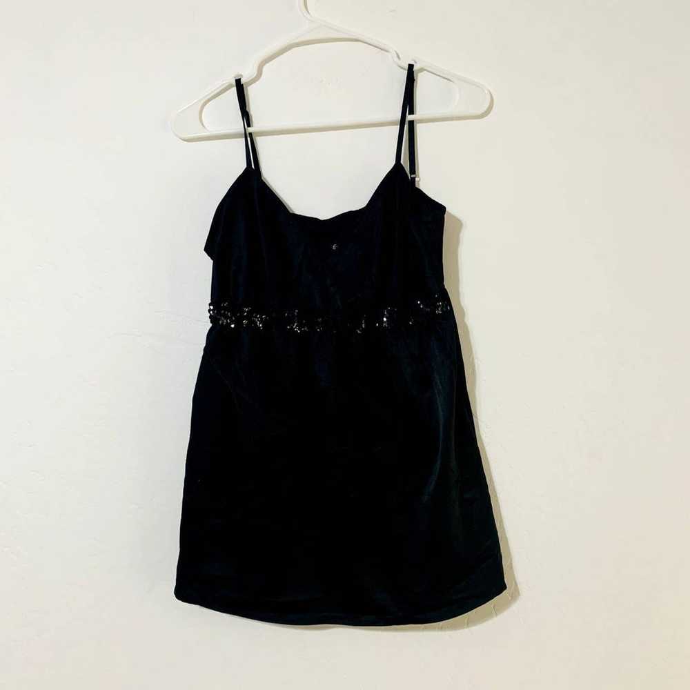 Express Black tank top blouse with sequins medium - image 1