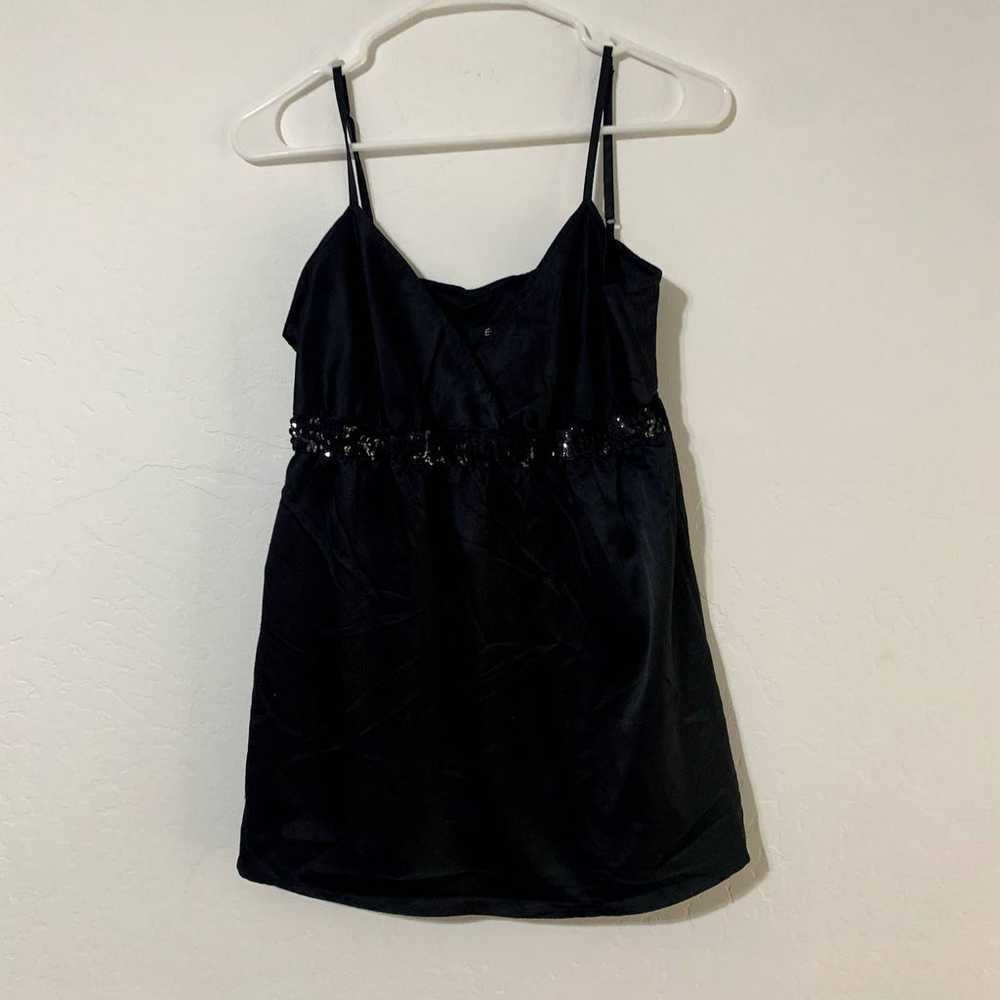 Express Black tank top blouse with sequins medium - image 2