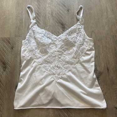 NWOT DRESSY IVORY/CREAM COLORED LACE CAMISOLE/TANK TOP W/SEQUINS