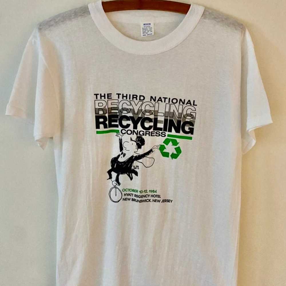 vintage 1984 recycling congress single stitch t s… - image 1
