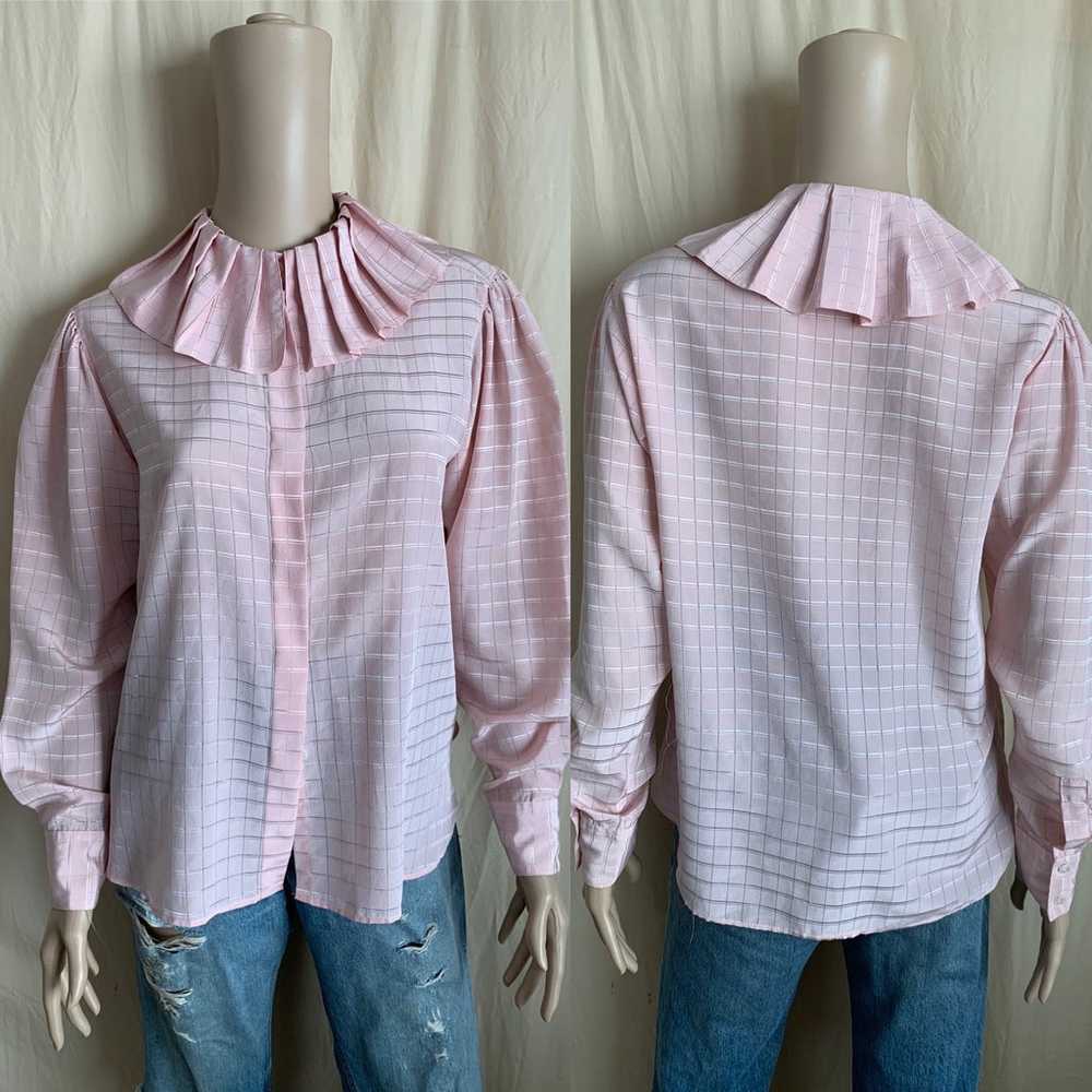 Vintage Evan Picone pink silk top - image 1