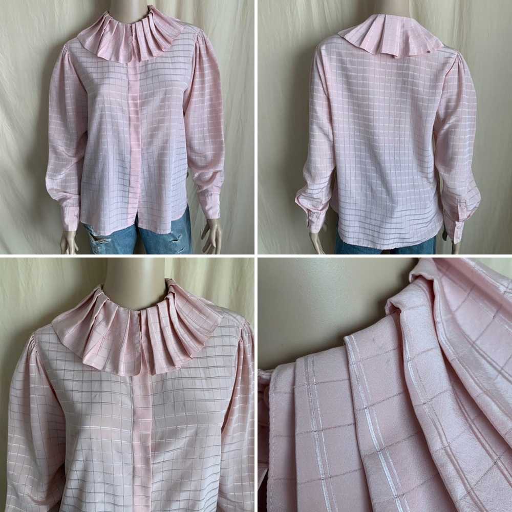 Vintage Evan Picone pink silk top - image 3