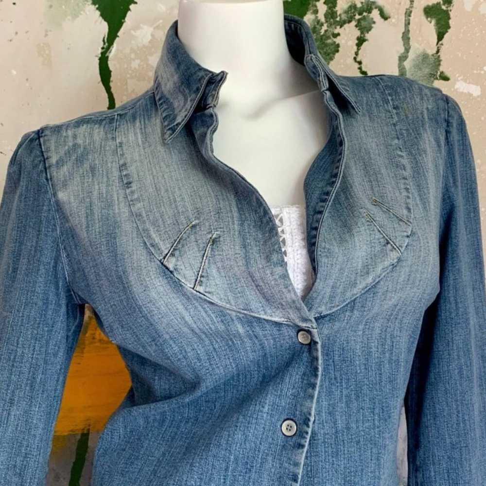 NWOT from Italy - Fornarina Chambray jeans shirt - image 5