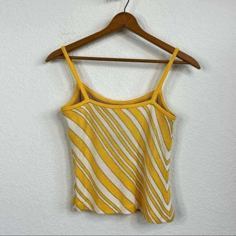 St John Marie Gray Knit Diagonal Stripe Cami - image 4