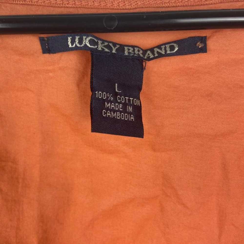 Lucky Brand Rust Orange Tee Blouse - image 4