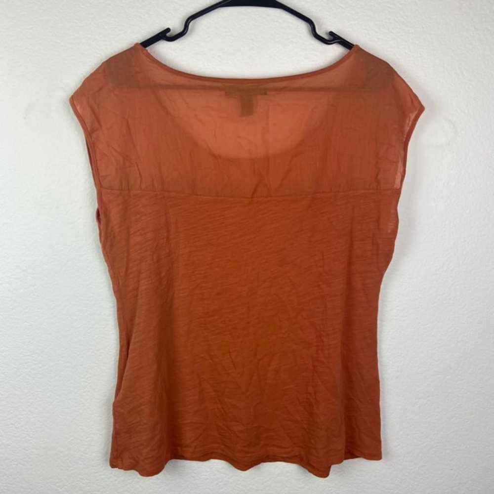 Lucky Brand Rust Orange Tee Blouse - image 5