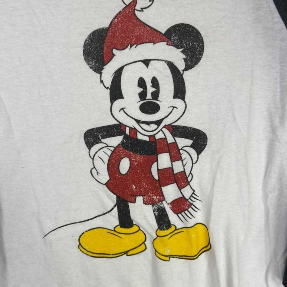 Christmas Mickey Mouse Baseball Tee - image 2