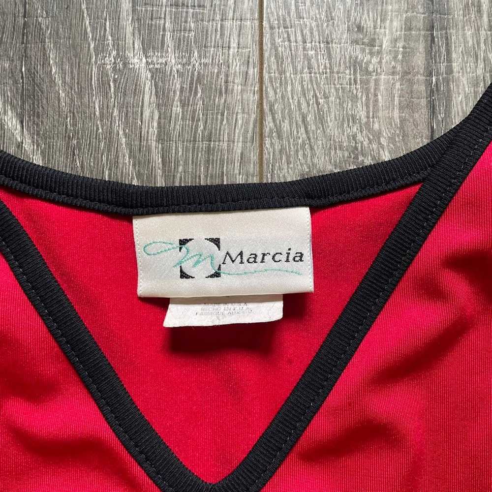 Marcia Vintage Tank Top Red Black - image 2