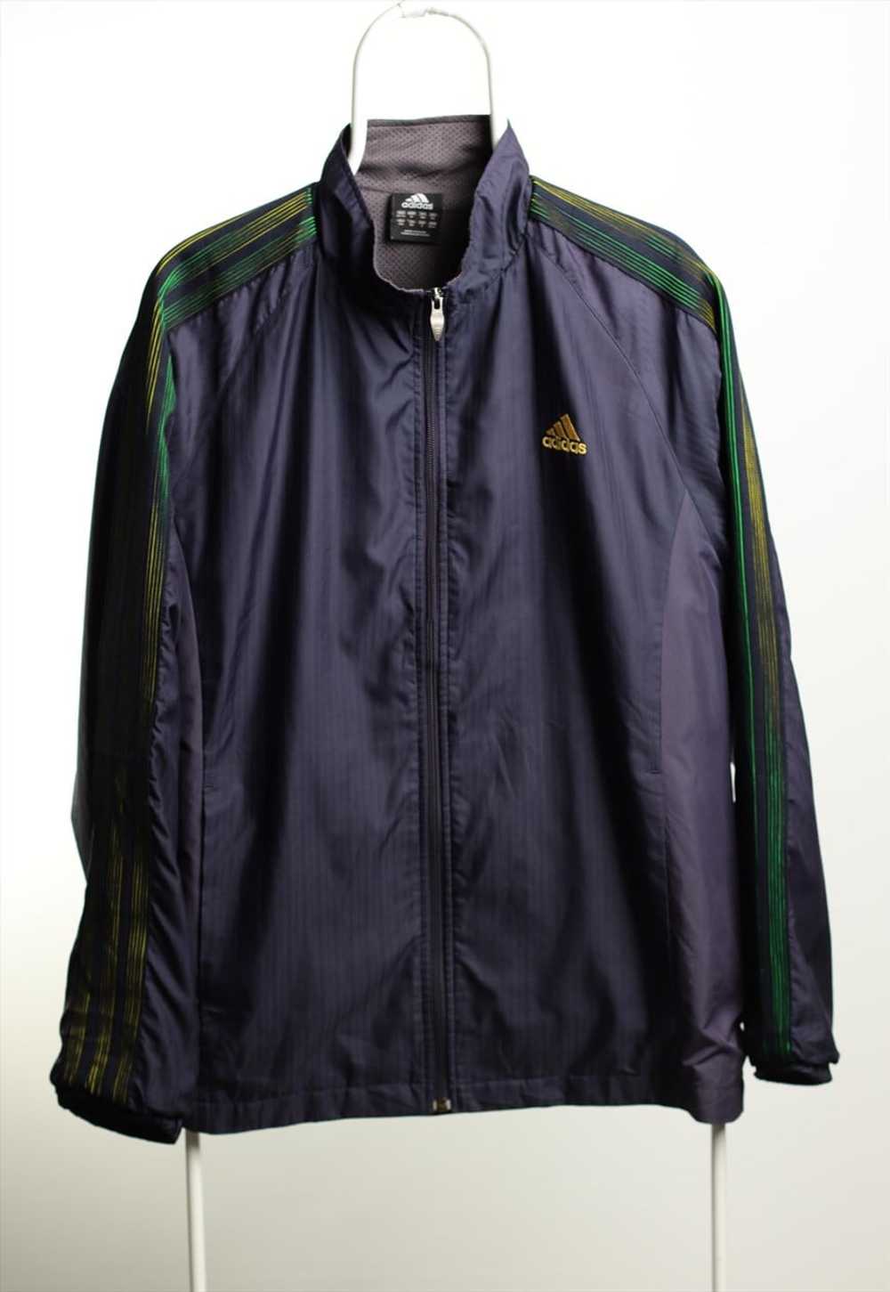 Vintage Adidas Windbreaker Shell Jacket Navy M - image 1