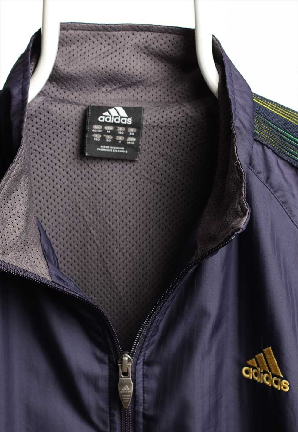 Vintage Adidas Windbreaker Shell Jacket Navy M - image 3