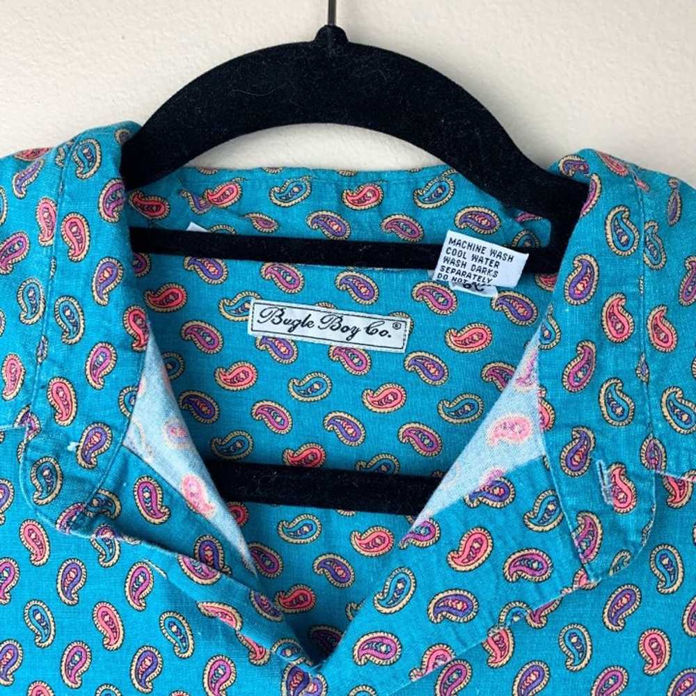 Vintage Bugle Boy Company Paisley Top - image 4