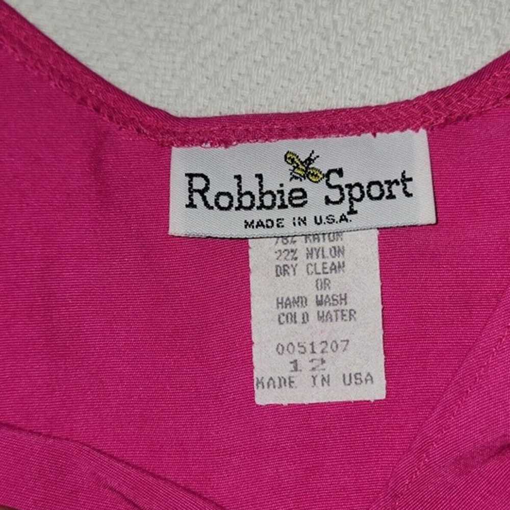 Vintage 90s Robbie Sport Pink & Purple Cardigan &… - image 10