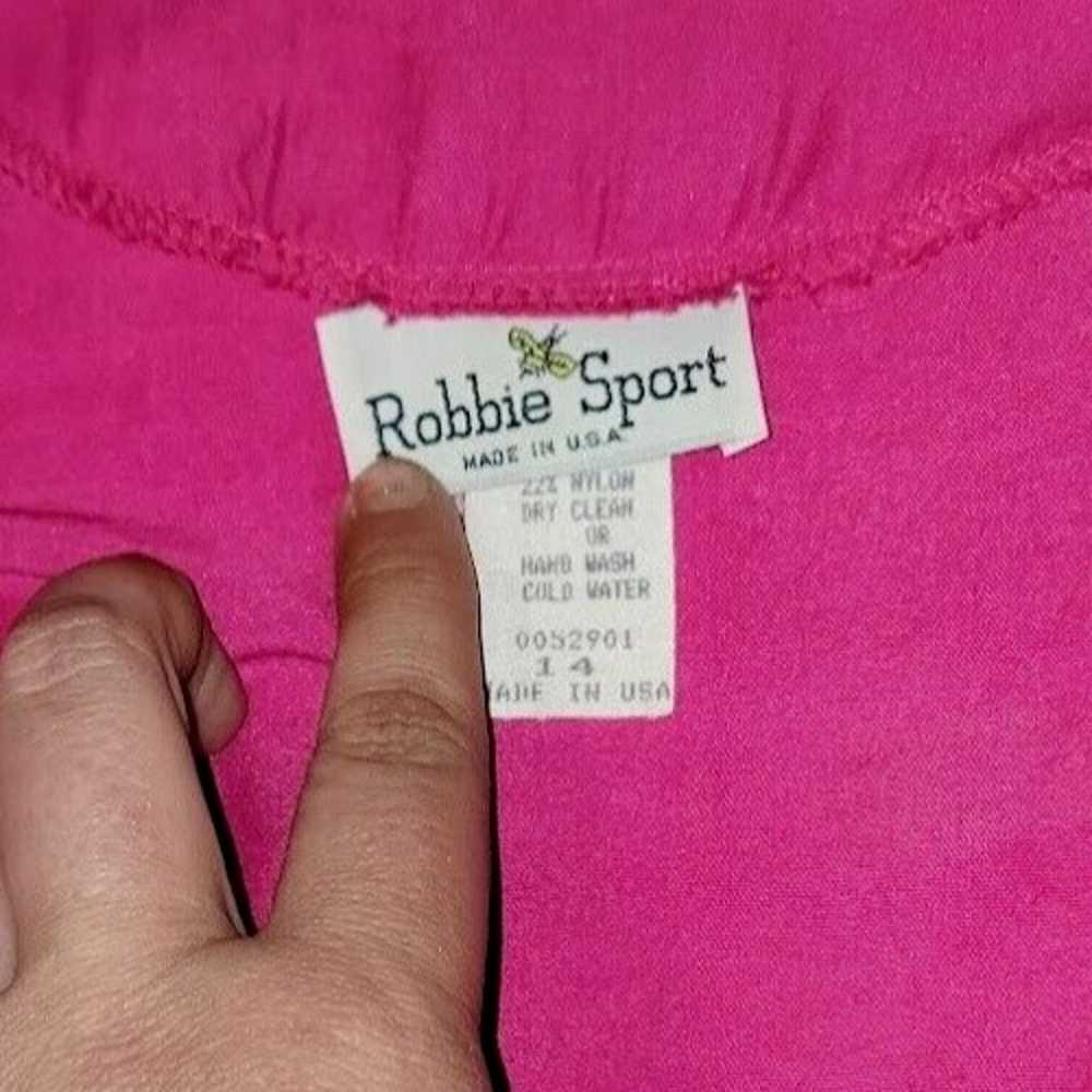 Vintage 90s Robbie Sport Pink & Purple Cardigan &… - image 4