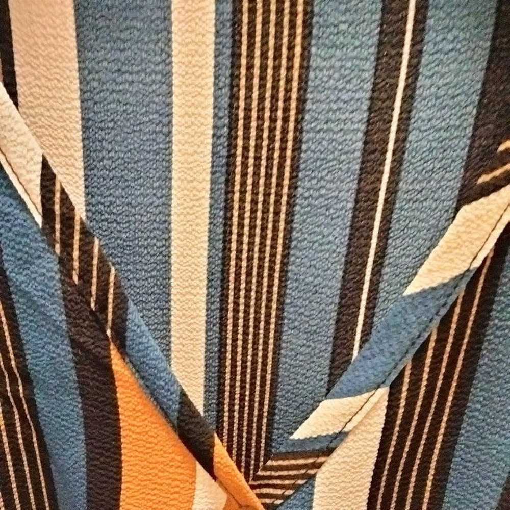 Boho striped knot front blouse - image 4