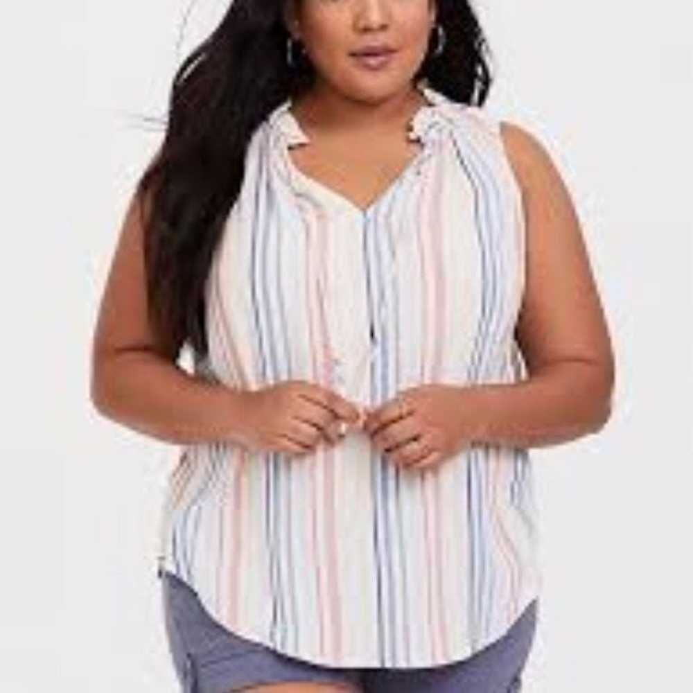 Torrid Ivory Stripe Pullover Tank - image 2