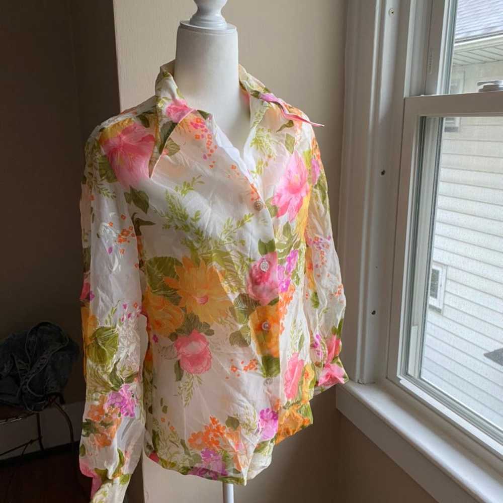 VTG 1960s sheer blouse - Gem