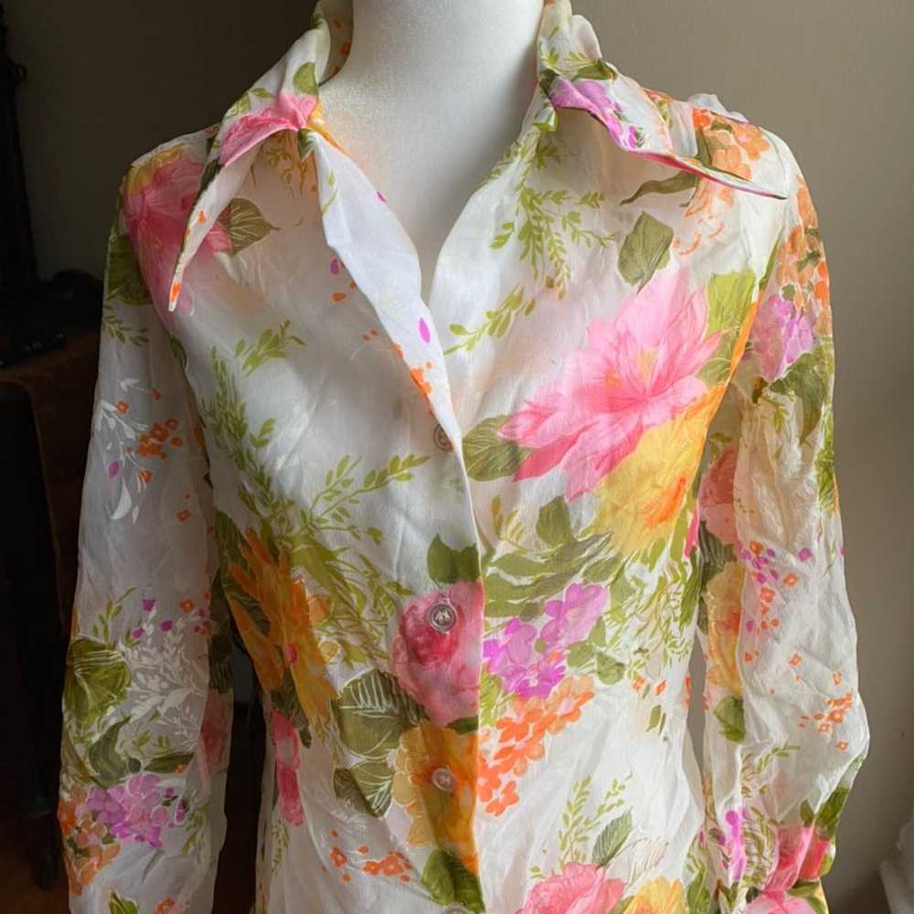 VTG 1960s sheer blouse - Gem