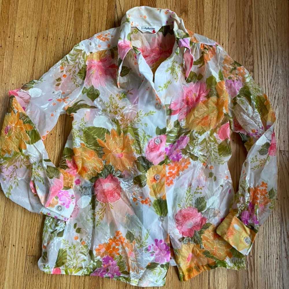 VTG 1960s sheer blouse - Gem