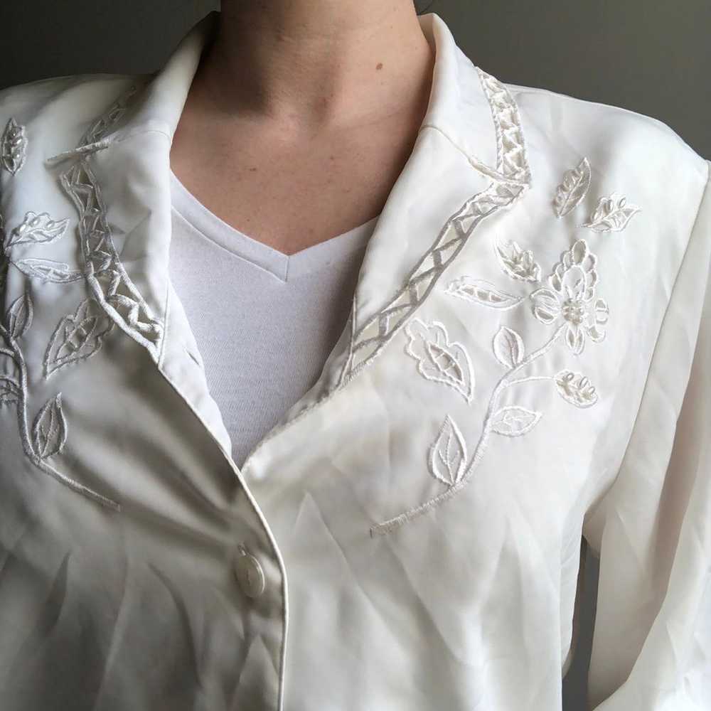 VINTAGE 80's Long Sleeve Blouse - image 3