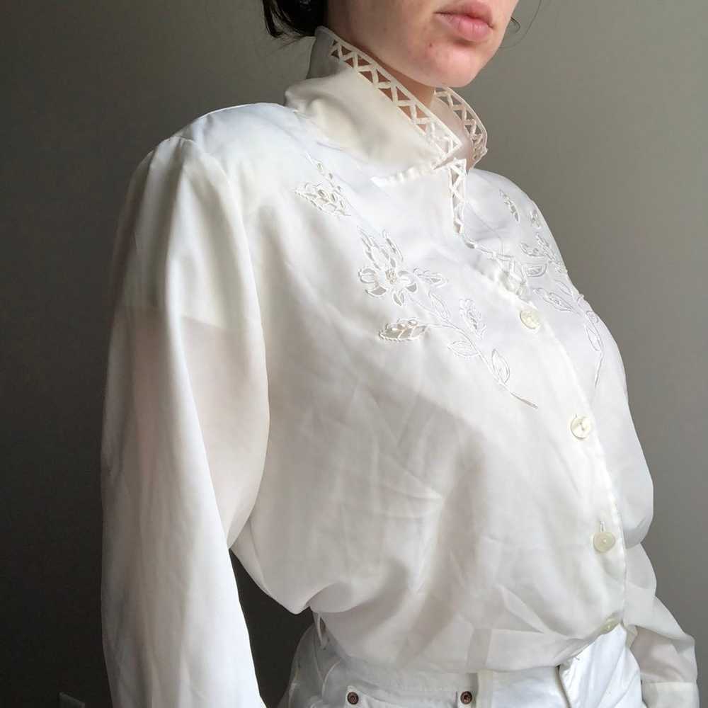 VINTAGE 80's Long Sleeve Blouse - image 7