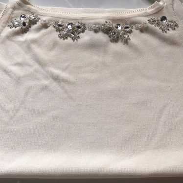 EUC Vintage Beautiful Off White, Hand Beaded arou… - image 1