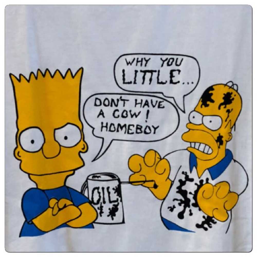 Vtg BART & HOMER Simpson Tee - image 3